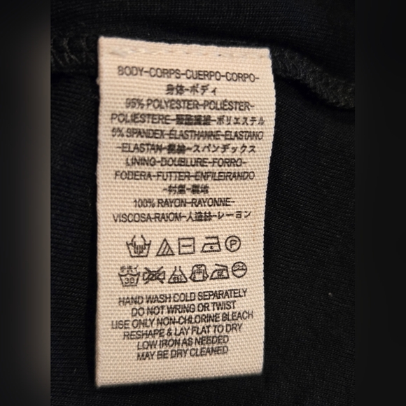 Free People Elegant Black Patterned Dress, Size M. - Picture 12 of 12